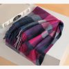 100 Lambwool Winter Checked Scarf Unisex Swr0737 12 2