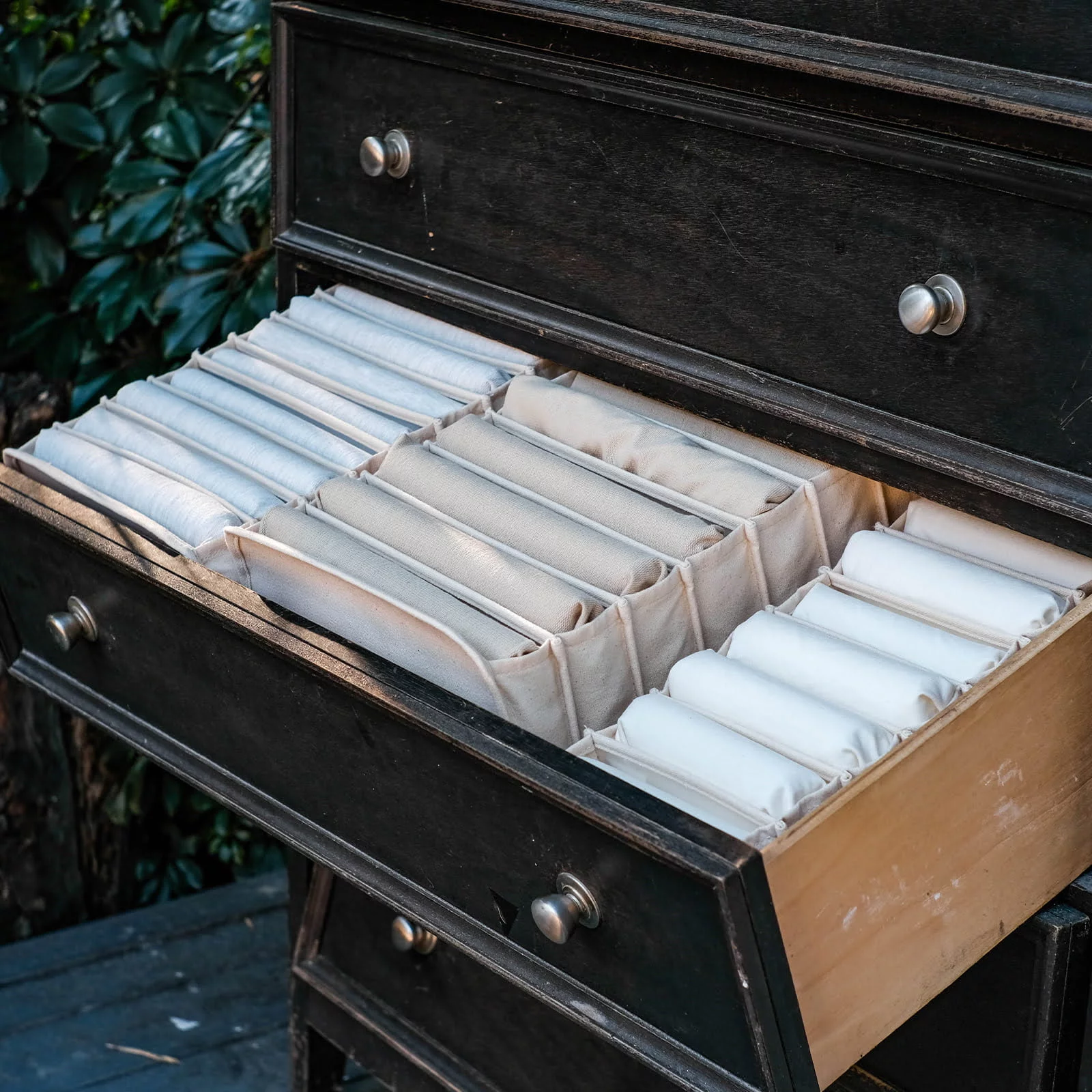Pure Cotton Clothes Storage Organiser With Compartments