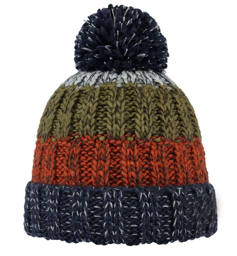 100 Lamb Wool Winter Hat Hand Knitted Unisex Bobble Beanie 017