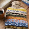 Handknitted Beige Color Wool Hot Water Bag Cover 026 4