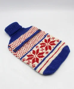 Handknitted Wool Snow Flake Hot Water Bag Cover 60