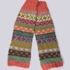 Pure Wool Hand Knitted Multicolor Legwarmers 007 2