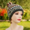 100 Lamb Wool Winter Hat Hand Knitted Unisex Bobble Beanie 001