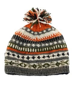 100 Lamb Wool Winter Hat Hand Knitted Unisex Bobble Beanie 001 3