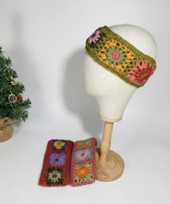 Pure Wool Hand Crocheted Headband With Inner Fleece HB001 - Image 3