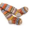 Orange Green Multicolor Hand Knitted Warm Winter Long Socks 026 2