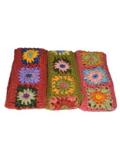 Alternative view of Pure Wool Hand Crocheted Headband With Inner Fleece HB001
