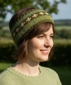 Pure Wool Hand Knitted Headband and Ear Warmer HB067