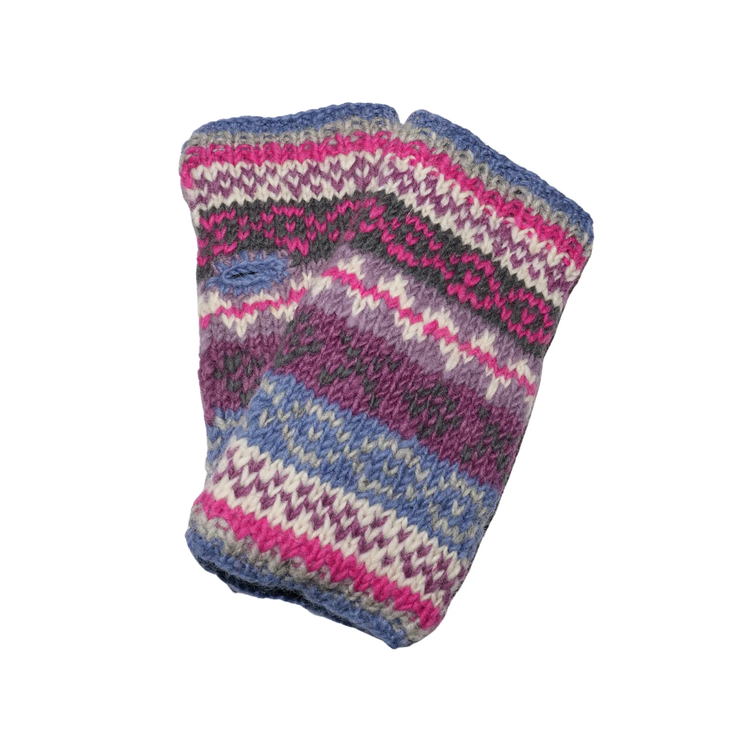 100% Lamb Wool Olive Green Hand Knitted Mittens Or Hand Warmers WO58