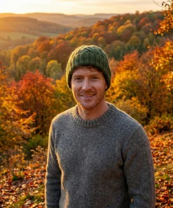 Hand Knitted Pure Wool Plain Beanie PN001 - Image 4