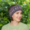 Pure Wool Hand Knitted Headband and Ear Warmer Blue HB008
