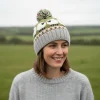 Hand Knit Pure Wool Beanie Sheep In The Meadow Design NK1002 Fine Knit