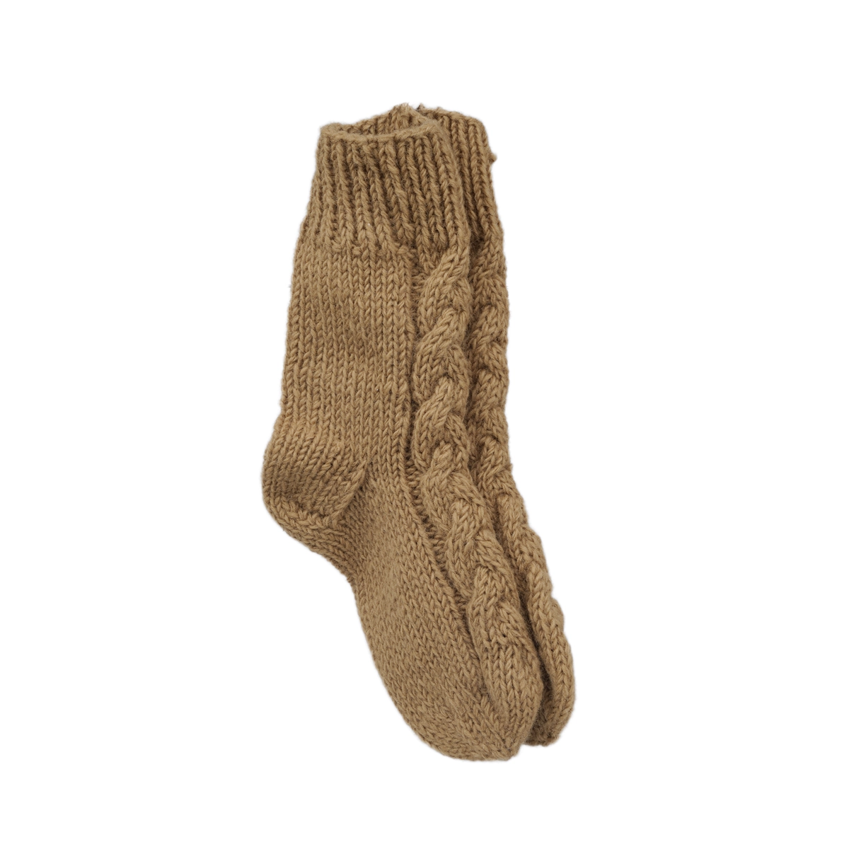 Pure Wool Hand Knit Chunky Warm Aran Cable Pattern Unlined Ladies Winter Socks SCSK002 - Image 8