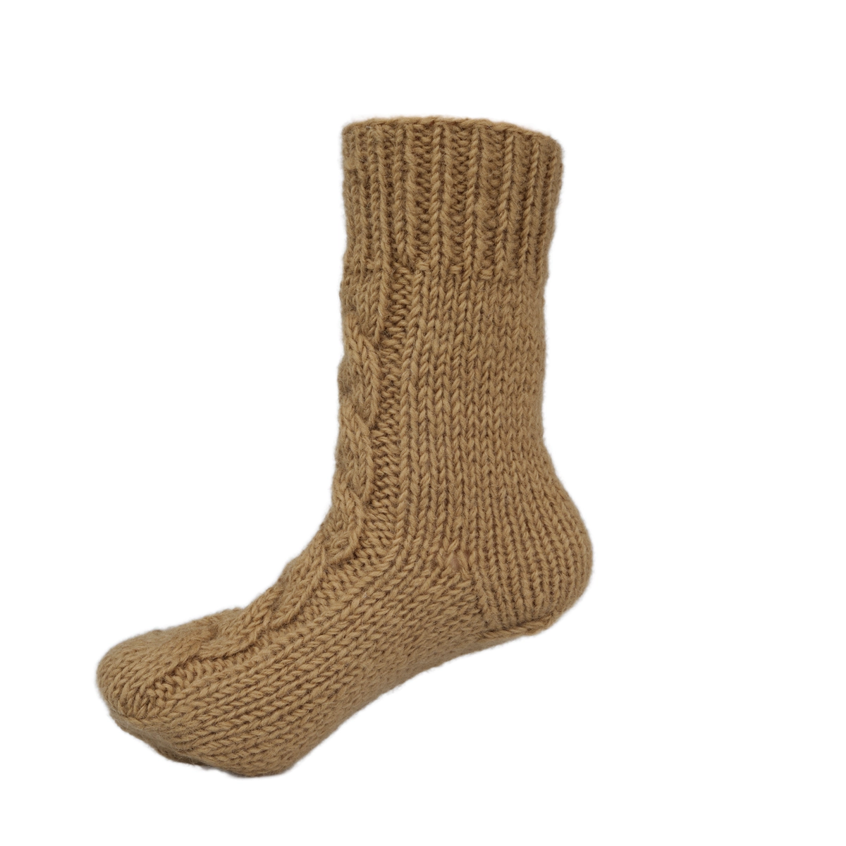 Pure Wool Hand Knit Chunky Warm Aran Cable Pattern Unlined Ladies Winter Socks SCSK002 - Image 7