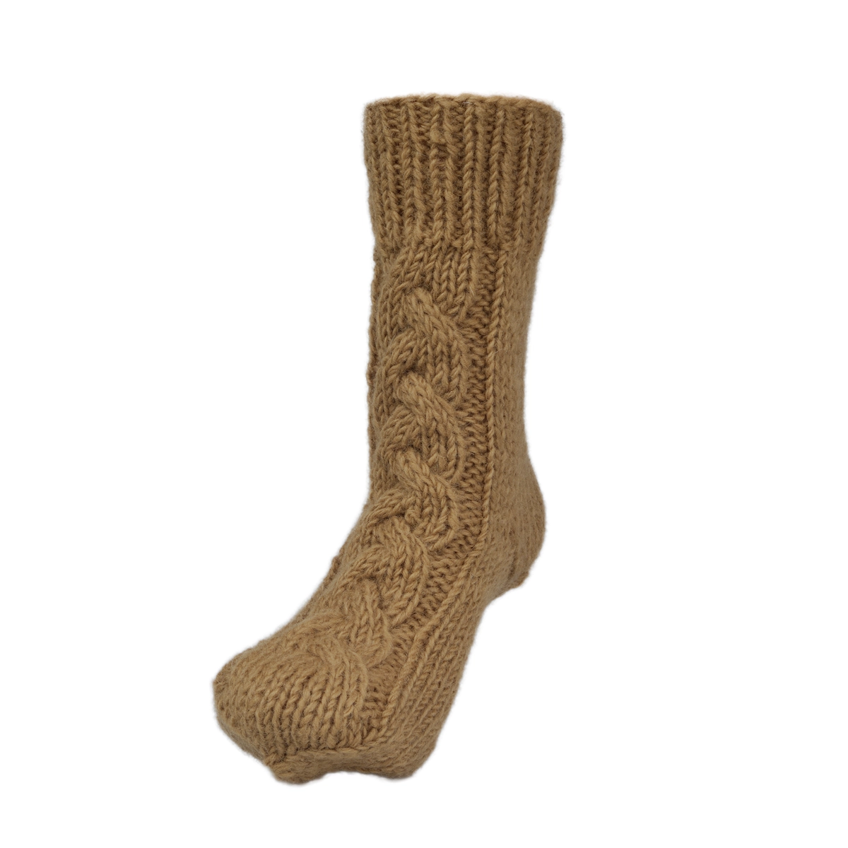 Pure Wool Hand Knit Chunky Warm Aran Cable Pattern Unlined Ladies Winter Socks SCSK002 - Image 6