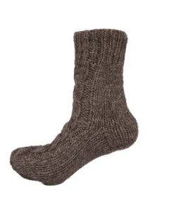Pure Wool Hand Knit Chunky Warm Aran Cable Pattern Unlined Ladies Winter Socks SCSK002 - Image 5