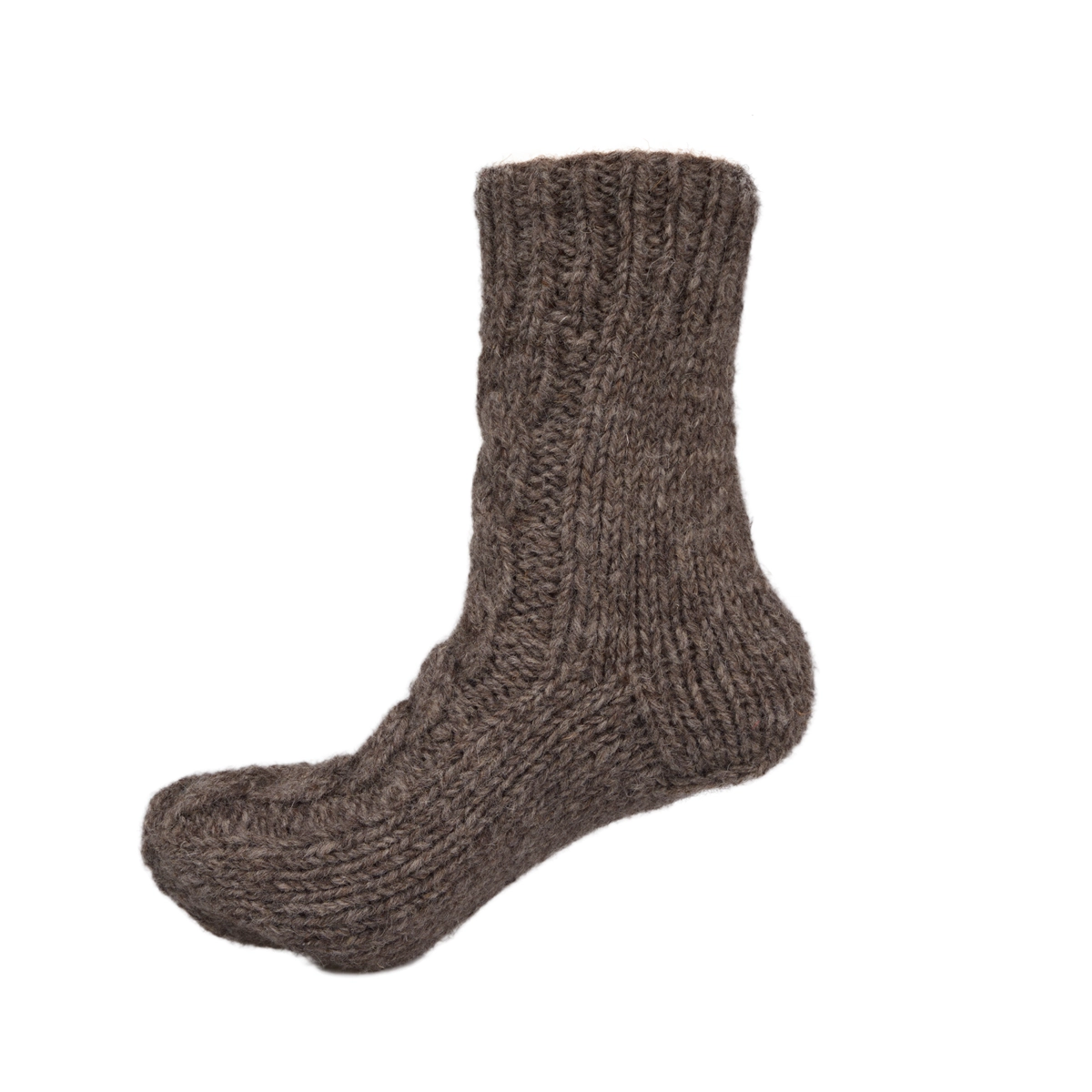 Pure Wool Hand Knit Chunky Warm Aran Cable Pattern Unlined Ladies Winter Socks SCSK002 - Image 5