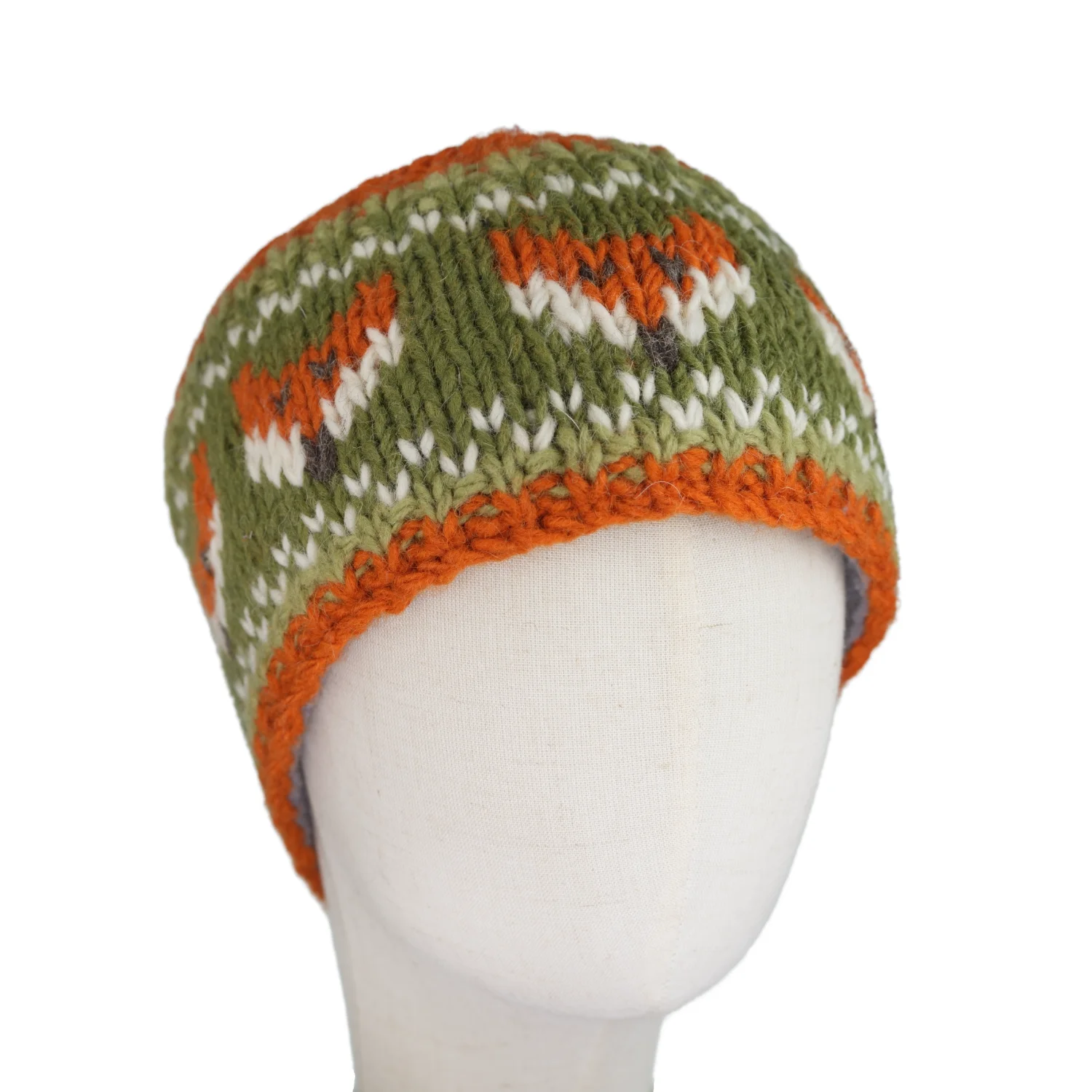 Pure Wool Hand Knitted Headband Fox Design HB082 - Image 3