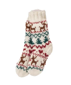 Pure Wool Hand Knit Chunky Warm Ladies Christmas Socks SCSK008 - Image 3