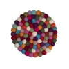 Handmade Multicoloured Wool Felt Ball Placemat Table Decor Colourful Trivets 20CM