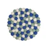 Handmade Wool Felt Ball Placemat Table Decor 20CM Blue