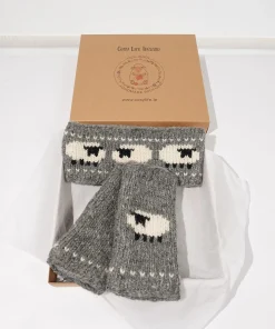 Pure Wool Hand Knitted Sheep Set Handwarmer and Headband RC18
