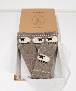 Pure Wool Hand Knitted Sheep Set Handwarmer and Headband RC18