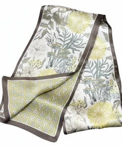 Alternative view of 100% Mulberry Silk Scarf Versatile Double-sided Long Scarf Flower Design