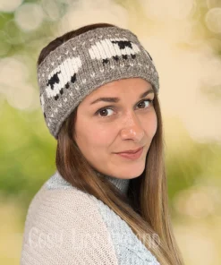 Hand Knitted Pure Wool Flock Of Sheep Headband Rc18