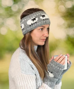 Hand Knitted Pure Wool Flock Of Sheep Headband Rc18 2
