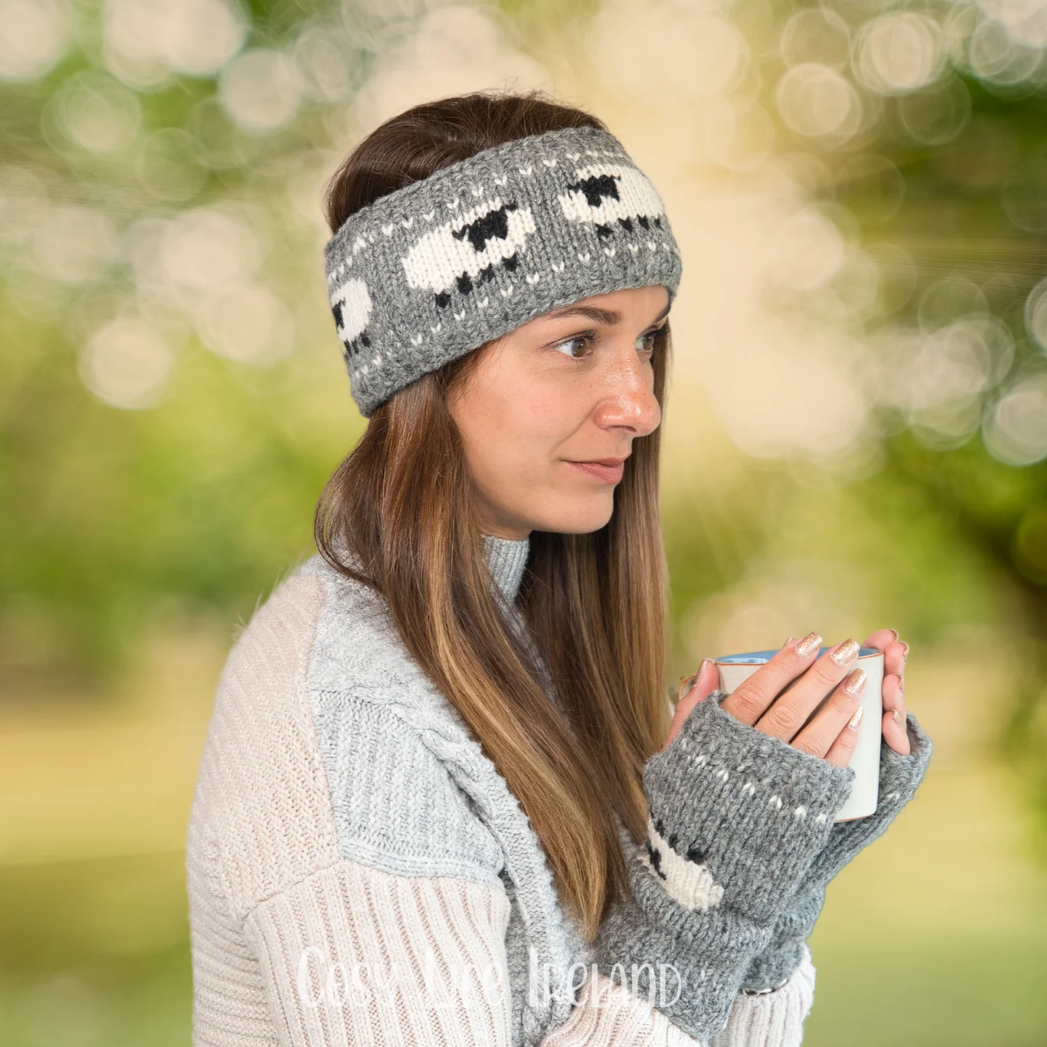 Hand Knitted Pure Wool Flock Of Sheep Headband Rc18 2