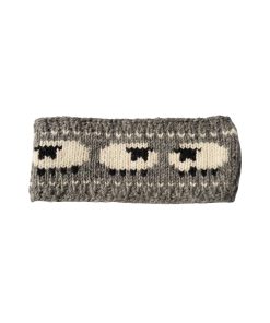Hand Knitted Pure Wool Flock Of Sheep Headband Rc18 Light Grey