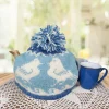 Hand Knitted Wool Seagull Tea Cosy With Bobble Top Gift For Tea Drinkers TC10