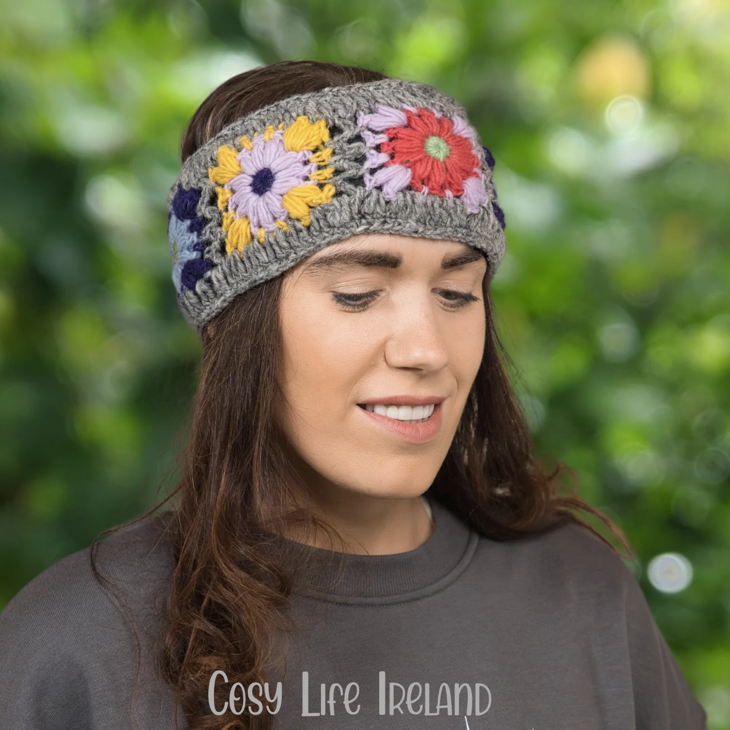 Pure Wool Hand Crocheted Headband And Ear Warmer Hb058