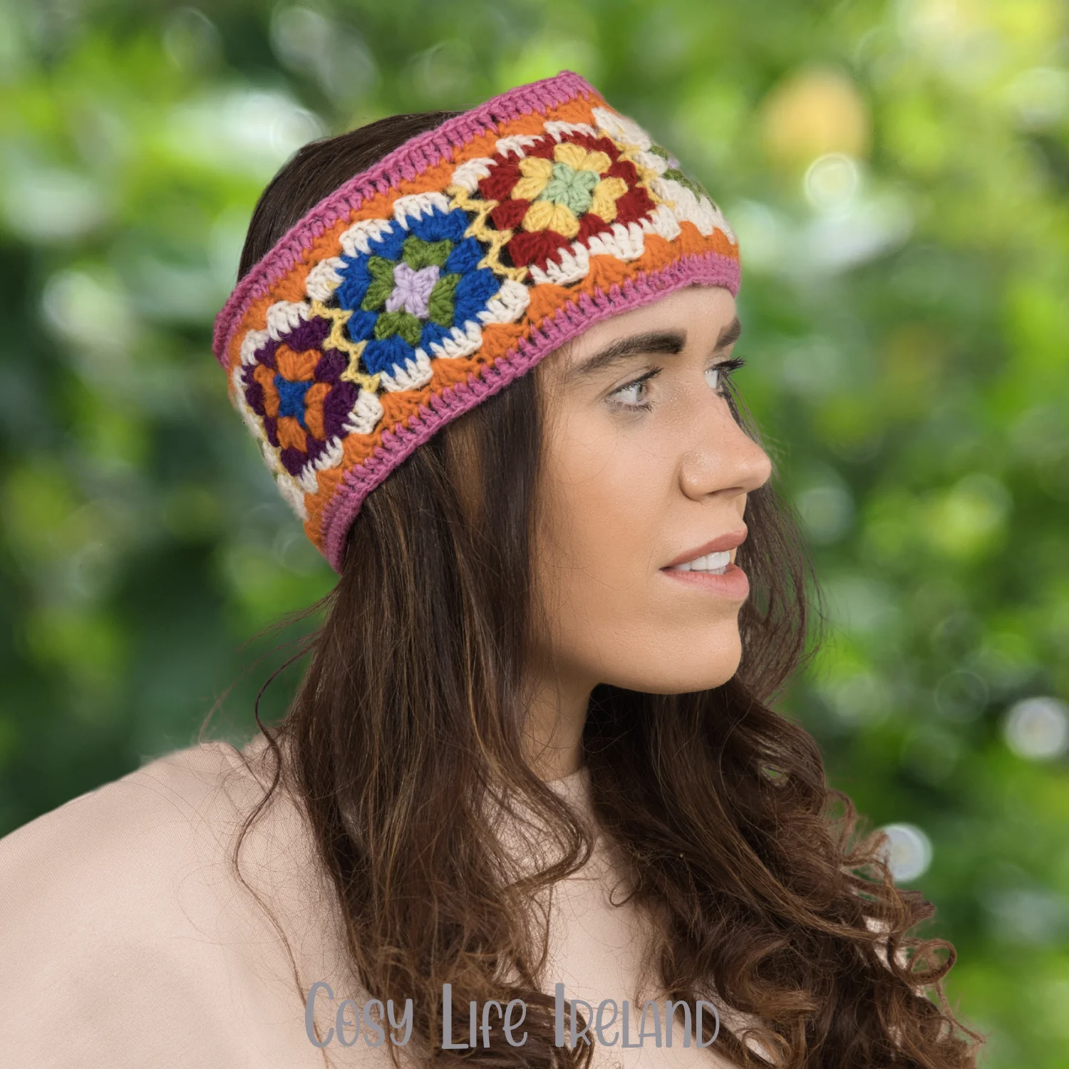 Pure Wool Hand Crocheted Headband And Ear Warmer Hb058 3