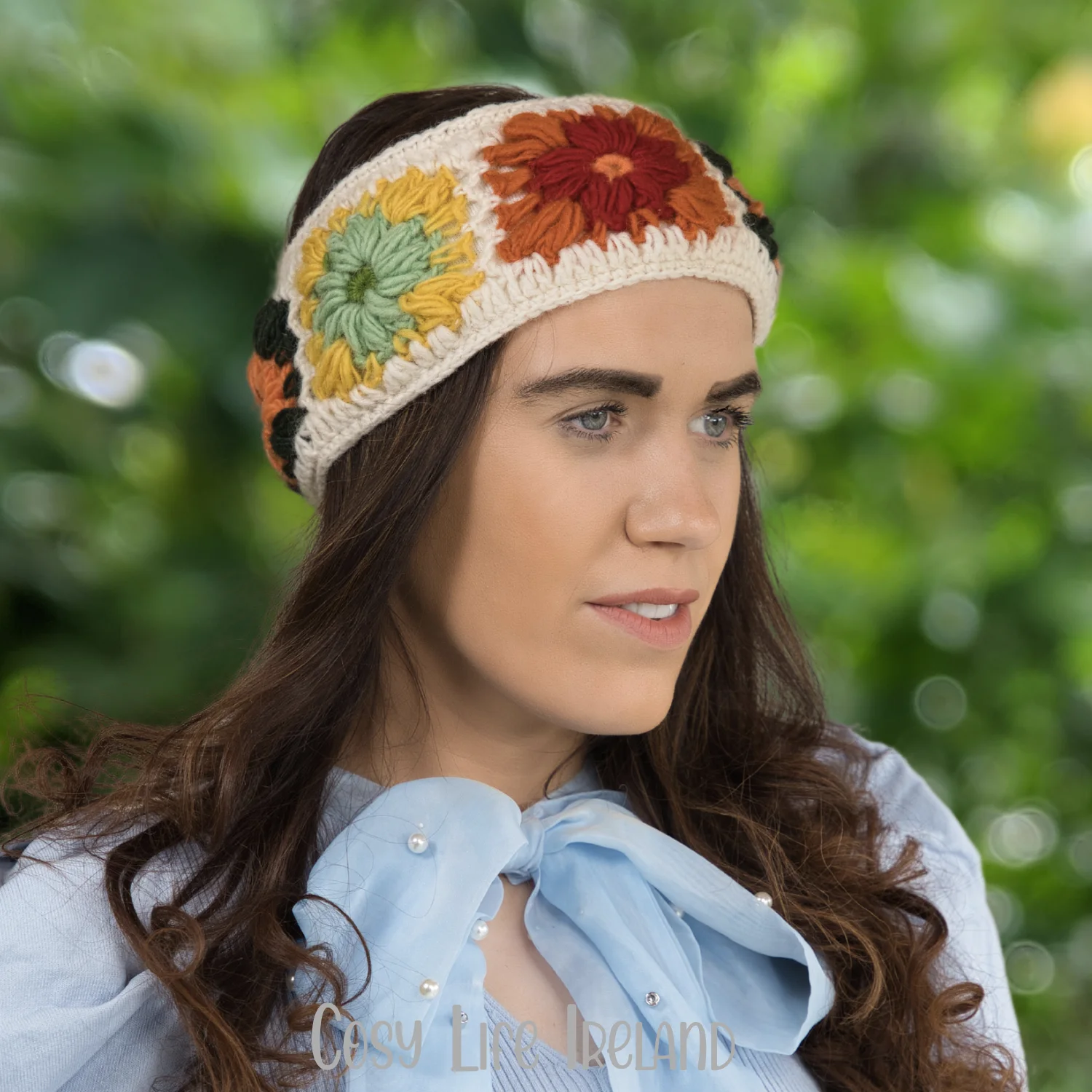 Pure Wool Hand Crocheted Headband And Ear Warmer Hb058 5