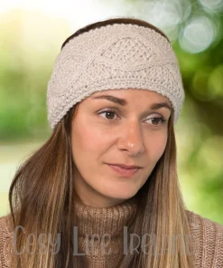 Hand Knitted Pure Wool Flock Of Sheep Headband Maroon Rc21