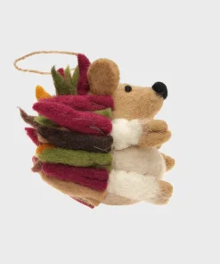 Alternative view of Handmade Wool Felt Hedgehog Hanging Ornament