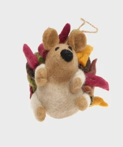 Handmade Wool Felt Hedgehog Hanging Ornament