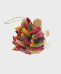 Handmade Wool Felt Hedgehog Hanging Ornament - Image 3