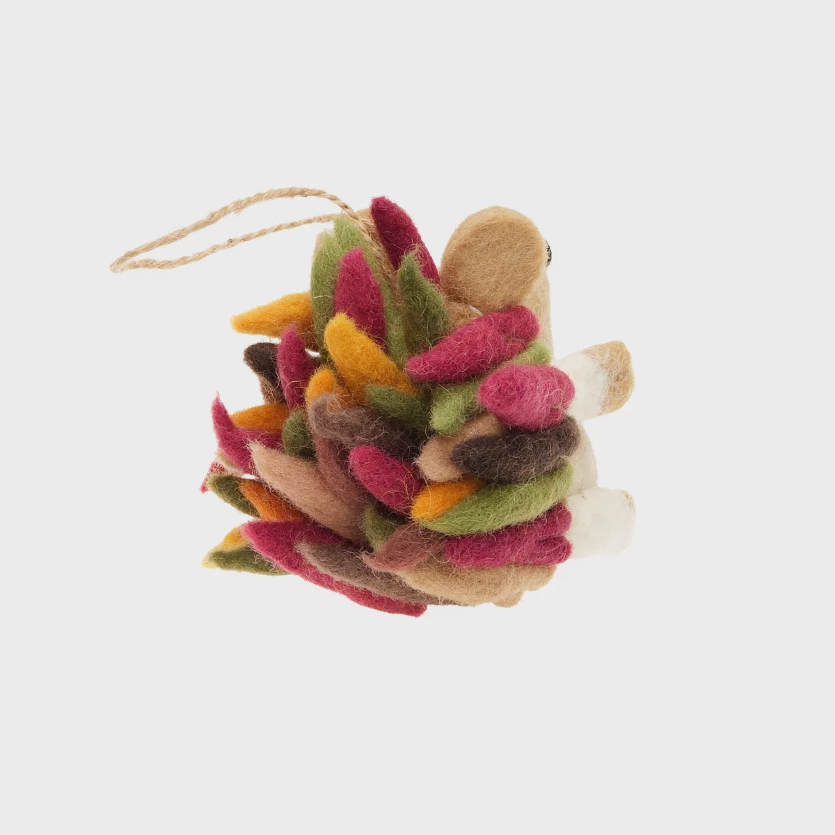 Handmade Wool Felt Hedgehog Hanging Ornament - Image 3