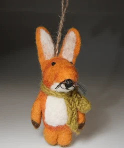 Handmade Wool Felt Fox Hanging Ornament