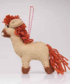 Handmade Wool Felt Horse Hanging Ornament