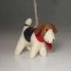 Handmade Wool Felt Jack Russell Terrier Ornament