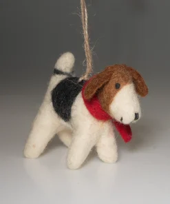 Handmade Wool Felt Jack Russell Terrier Ornament