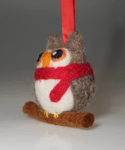 Alternative view of Handmade Wool Felt Owl Hanging Ornament