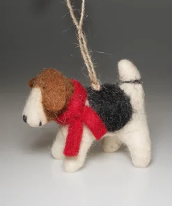 Alternative view of Handmade Wool Felt Jack Russell Terrier Ornament
