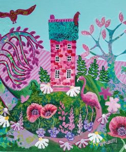 100% Mulberry Silk Scarf Versatile Double-sided Long Scarf Flamingo Road - Image 3
