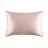 Mulberry Silk Pillowcase with Hidden Zipper Standard Size Baby Pink