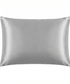 Mulberry Silk Pillowcase with Hidden Zipper Standard Size Silver
